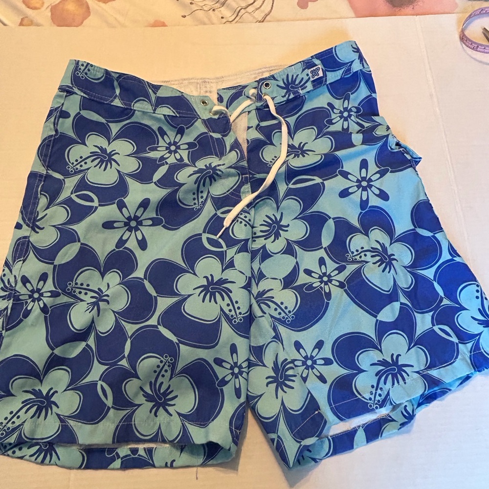 Floral Blue and Swim Shorts